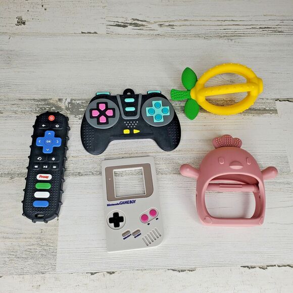 Infant Baby Silicone Teething Toys Lot of 14 Paci Clips Sensory Toys Easy Grasp - Picture 5 of 6